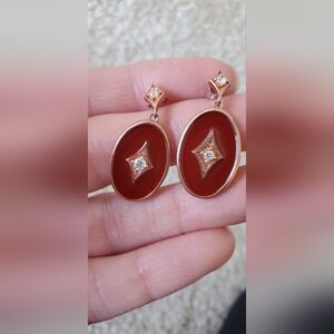 Sterling silver earring rose gold plated boho